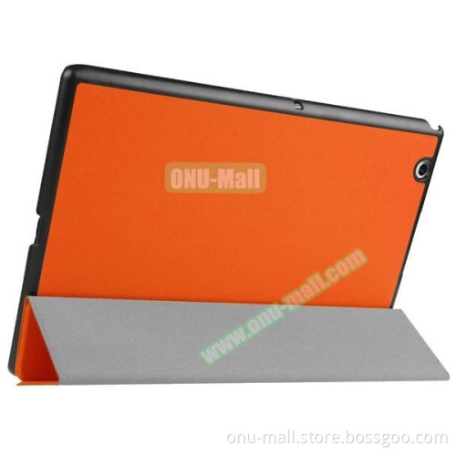 Karst Texture 3 Folding PU Leather Cover Case for Sony Xperia Z4 Tablet Ultra